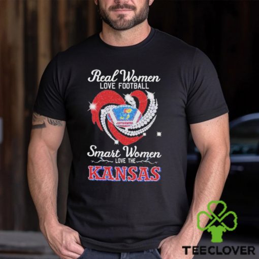 Real Women Love Football Smart Women Love The Kansas Diamond T Shirt