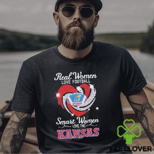 Real Women Love Football Smart Women Love The Kansas Diamond T Shirt