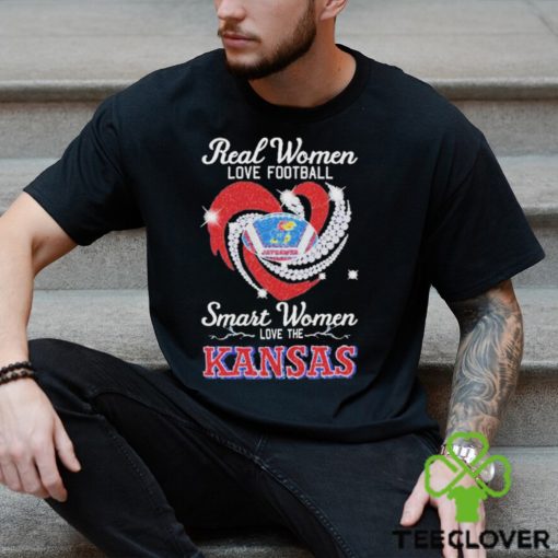 Real Women Love Football Smart Women Love The Kansas Diamond T Shirt