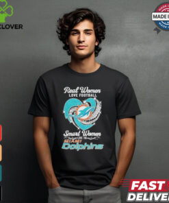 Real Women Love Football Smart Women Love The Miami Dolphins Diamonds 2024 Shirt