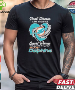 Real Women Love Football Smart Women Love The Miami Dolphins Diamonds 2024 Shirt