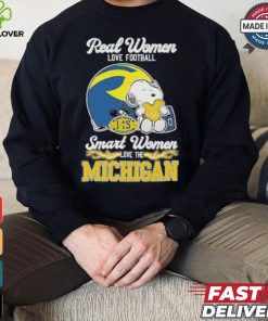 Real Women Love Football Smart Women Love The Michigan Wolverines X Snoopy Shirt