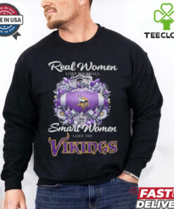 Real Women Love Football Smart Women Love The Minnesota Vikings Flowers 2024 T shirt