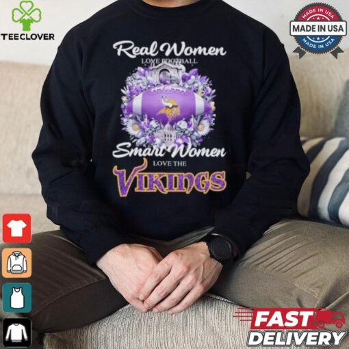 Real Women Love Football Smart Women Love The Minnesota Vikings X Vintage Diamonds Shirt