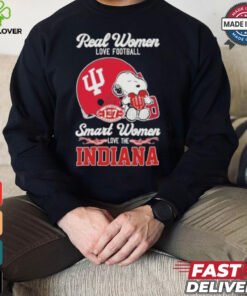 Real Women Love Football Smart Women Love The New Indiana Hoosiers X Snoopy Shirt