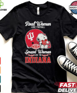 Real Women Love Football Smart Women Love The New Indiana Hoosiers X Snoopy Shirt