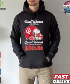 Real Women Love Football Smart Women Love The New Indiana Hoosiers X Snoopy Shirt