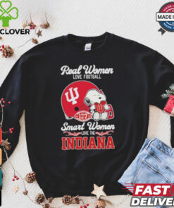 Real Women Love Football Smart Women Love The New Indiana Hoosiers X Snoopy Shirt