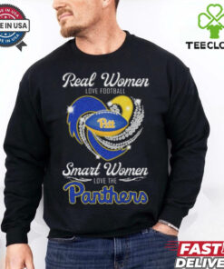 Real Women Love Football Smart Women Love The Panthers Diamond Heart Shirt