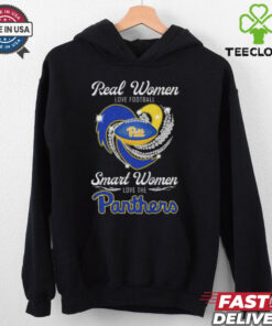 Real Women Love Football Smart Women Love The Panthers Diamond Heart Shirt