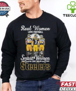 Real Women Love Football Smart Women Love The Pittsburgh Steelers Watt, Wilson And Harris Signatures Shirt