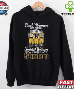 Real Women Love Football Smart Women Love The Pittsburgh Steelers Watt, Wilson And Harris Signatures Shirt