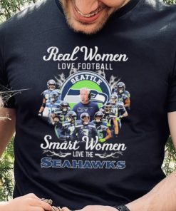 Real Women Love Football Smart Women Love The Seattle Seahawks Signatures Shirt