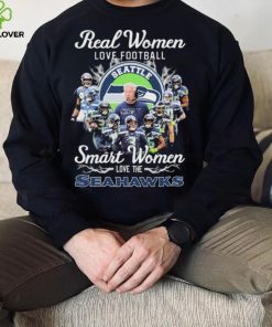 Real Women Love Football Smart Women Love The Seattle Seahawks Signatures Shirt