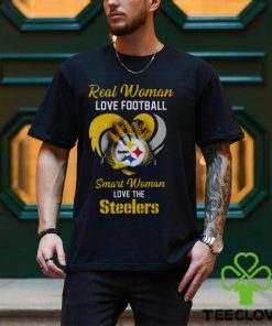 Official real women love Football smart women love the Steelers diamond  heart T-shirt, hoodie, sweater, long sleeve and tank top