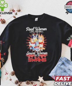 Real Women Love Football Smart Women Love The Sydney Swans X Bluey Characters Shirt