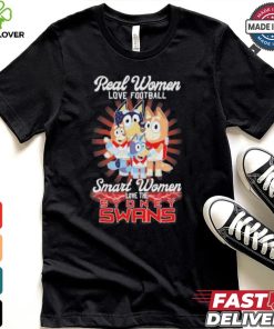 Real Women Love Football Smart Women Love The Sydney Swans X Bluey Characters Shirt