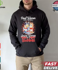 Real Women Love Football Smart Women Love The Sydney Swans X Bluey Characters Shirt