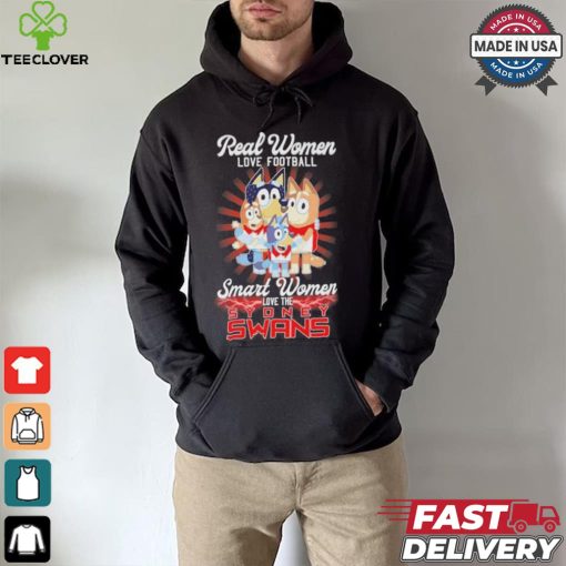 Real Women Love Football Smart Women Love The Sydney Swans X Bluey Characters Shirt