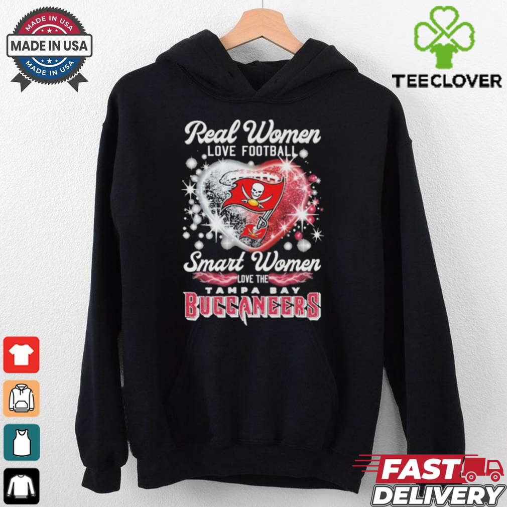 Real Women Love Football Smart Women Love The Tampa Bay Buccaneers Heart T shirts Real Women Love Football Smart Women Love The Tampa Bay Buccaneers Heart T shirts