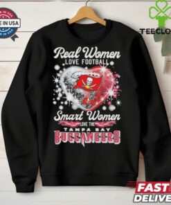 Real Women Love Football Smart Women Love The Tampa Bay Buccaneers Heart T shirts