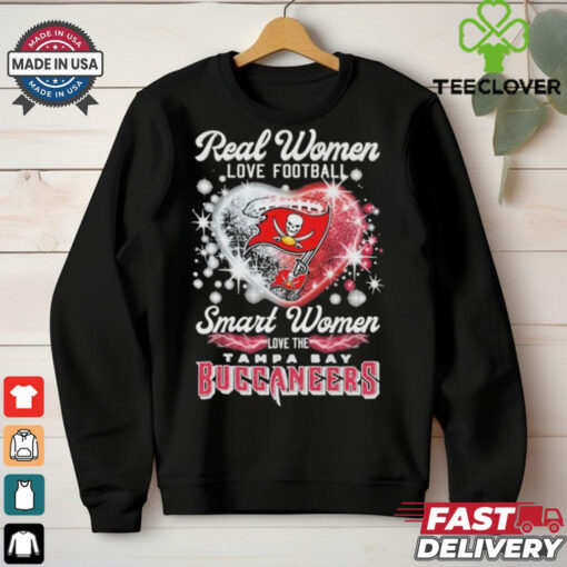 Real Women Love Football Smart Women Love The Tampa Bay Buccaneers Heart T shirts