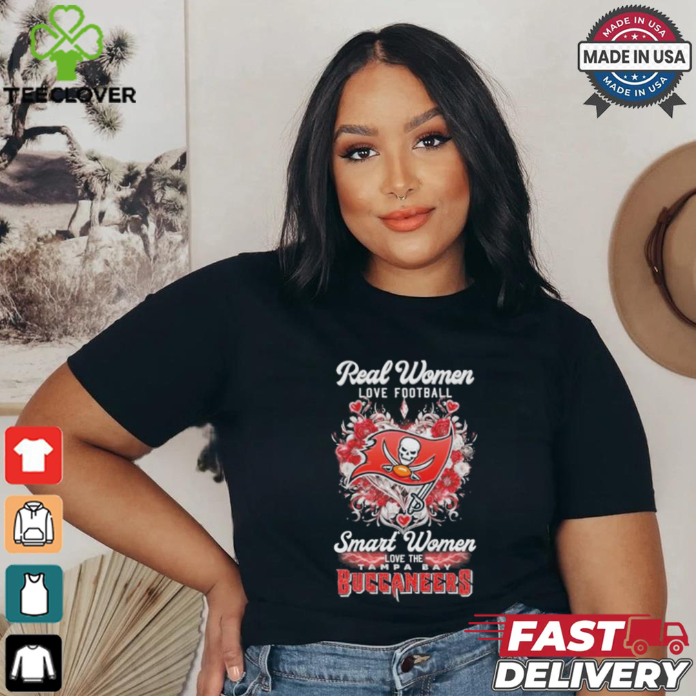Real Women Love Football Smart Women Love The Tampa Bay Buccaneers X Heart Flower Shirt Real Women Love Football Smart Women Love The Tampa Bay Buccaneers X Heart Flower Shirt