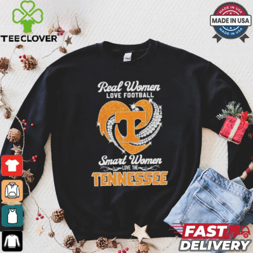 Real Women Love Football Smart Women Love The Tennessee Volunteers Football Diamonds Shirt