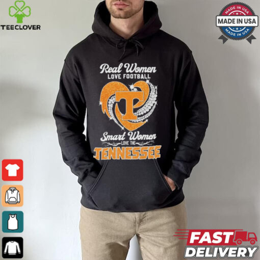 Real Women Love Football Smart Women Love The Tennessee Volunteers Football Diamonds Shirt