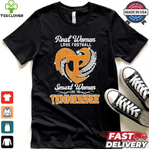 Real Women Love Football Smart Women Love The Tennessee Volunteers Football Diamonds Shirt