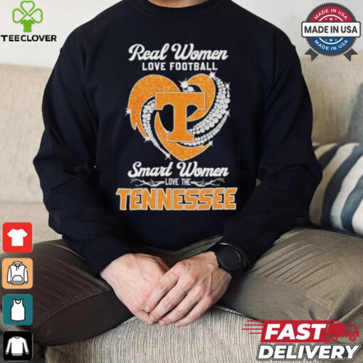 Real Women Love Football Smart Women Love The Tennessee Volunteers Football Diamonds Shirt