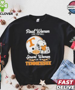 Real Women Love Football Smart Women Love The Tennessee Volunteers X Snoopy Shirt