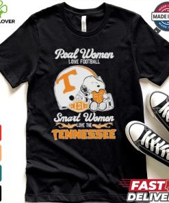 Real Women Love Football Smart Women Love The Tennessee Volunteers X Snoopy Shirt