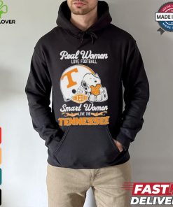 Real Women Love Football Smart Women Love The Tennessee Volunteers X Snoopy Shirt
