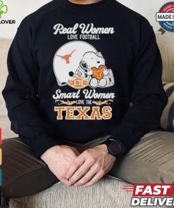 Real Women Love Football Smart Women Love The Texas Longhorns X Snoopy Shirt
