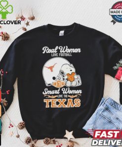 Real Women Love Football Smart Women Love The Texas Longhorns X Snoopy Shirt