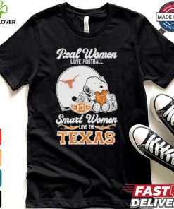 Real Women Love Football Smart Women Love The Texas Longhorns X Snoopy Shirt