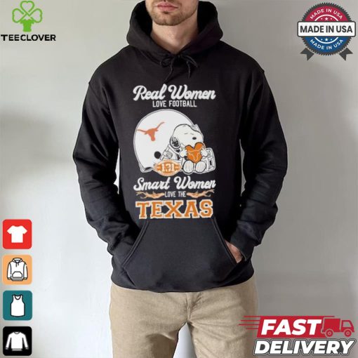 Real Women Love Football Smart Women Love The Texas Longhorns X Snoopy Shirt