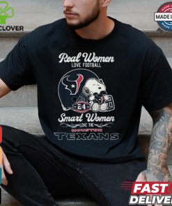 Real Women Love Football Snoopy Smart Women Love The Houston Texans T Shirt