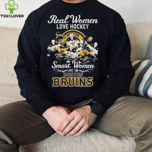 Real Women Love Hockey Smart Women Love The Boston Bruins NHL 2023 Signatures Shirt