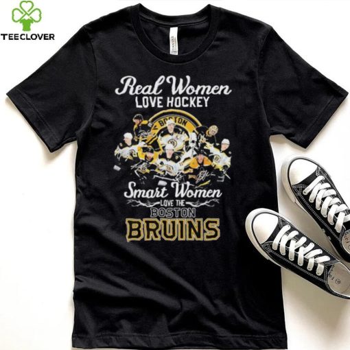 Real Women Love Hockey Smart Women Love The Boston Bruins NHL 2023 Signatures Shirt