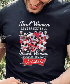 Real Women Love Hockey Smart Women Love The New Jersey Devils Signatures Shirt