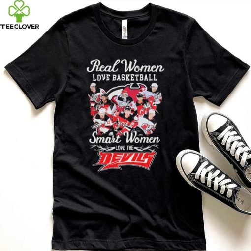 Real Women Love Hockey Smart Women Love The New Jersey Devils Signatures Shirt