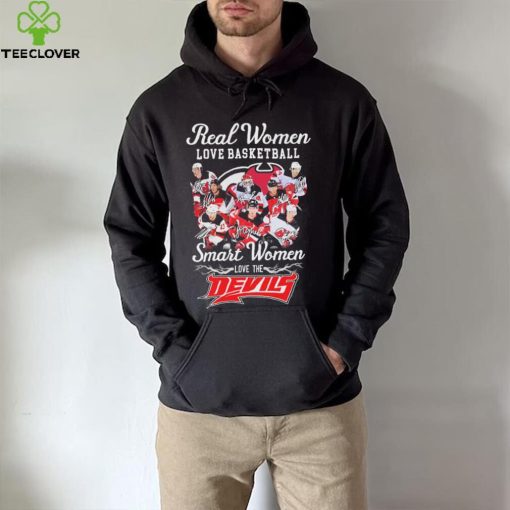 Real Women Love Hockey Smart Women Love The New Jersey Devils Signatures Shirt