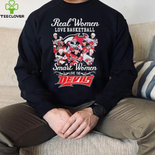 Real Women Love Hockey Smart Women Love The New Jersey Devils Signatures Shirt
