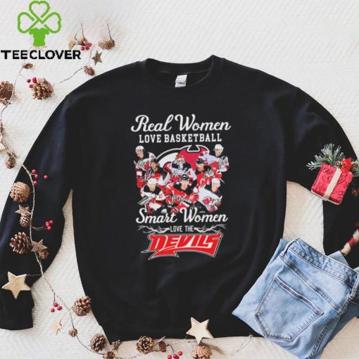 Real Women Love Hockey Smart Women Love The New Jersey Devils Signatures Shirt