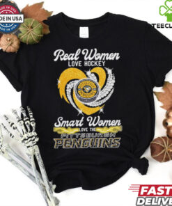 Real Women Love Hockey Smart Women Love The Pittsburgh Penguins Heart Diamond 2024 shirt
