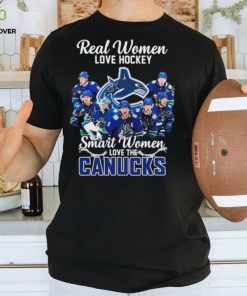 Real Women Love Hockey Smart Women Love The Vancouver Canucks 2023 Signatures Shirt