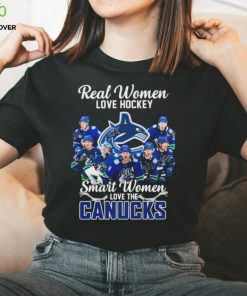 Real Women Love Hockey Smart Women Love The Vancouver Canucks 2023 Signatures Shirt