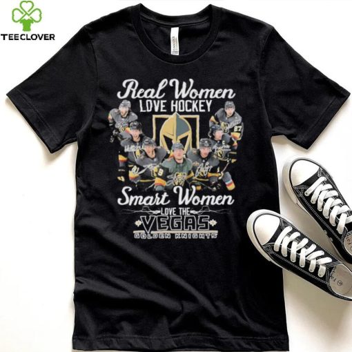 Real Women Love Hockey Smart Women Love The Vegas Golden Knights Signatures Shirt